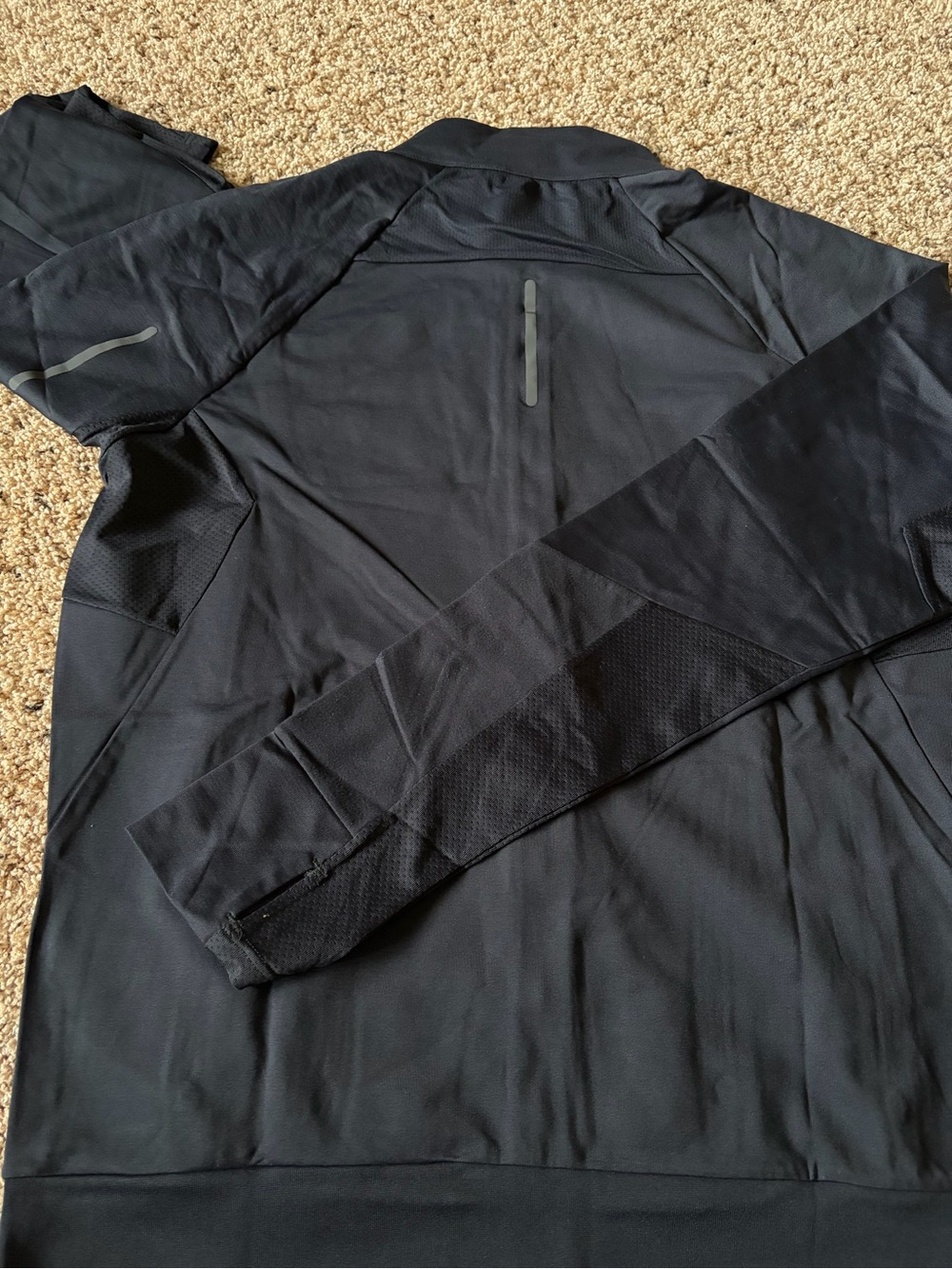 Men's Black Performance Zip-Up Jacket - Picture 4 of 4